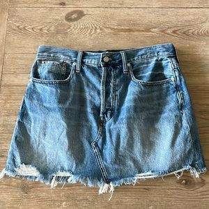 Madewell Distressed Denim Skirt